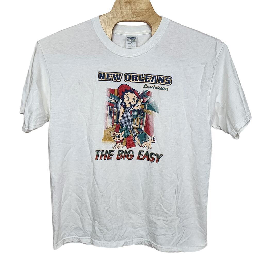Vintage Betty Boop Gildan New Orleans The Big Easy T Shirt XL